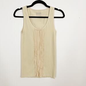 The Limited Medium M Ruffle Cream Nude Front Seamless Camisole Tank Top Stretch